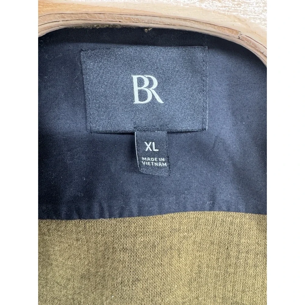 Banana Republic Wool Blend Button Down Cost Jacket Military Green Men's XL
